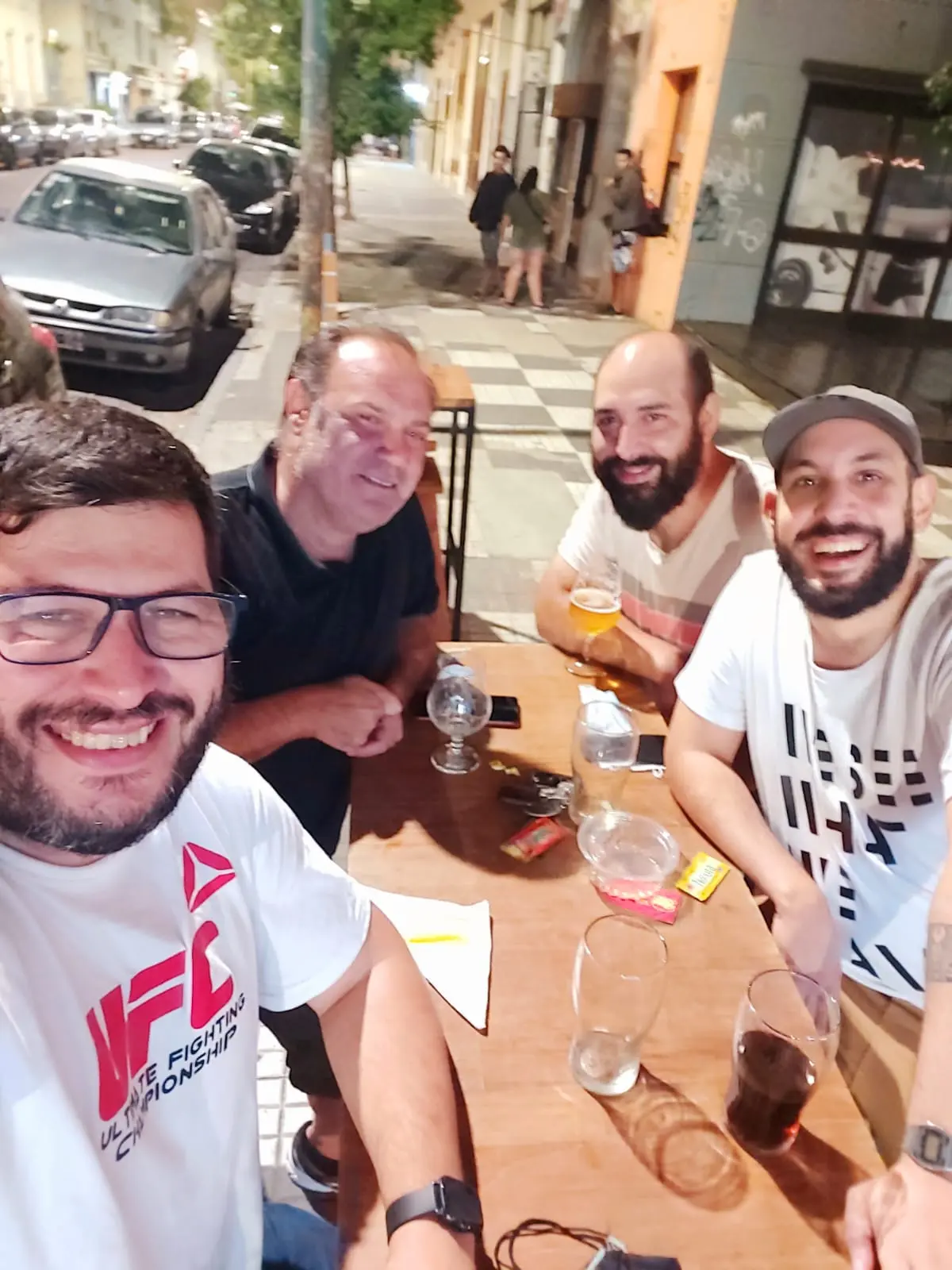 Maxi Araya, Checho Falco, Juan Manuel Prieto y Evaristo Baiocco, núcleo histórico de Sociedad Platense de Stand Up en La Plata